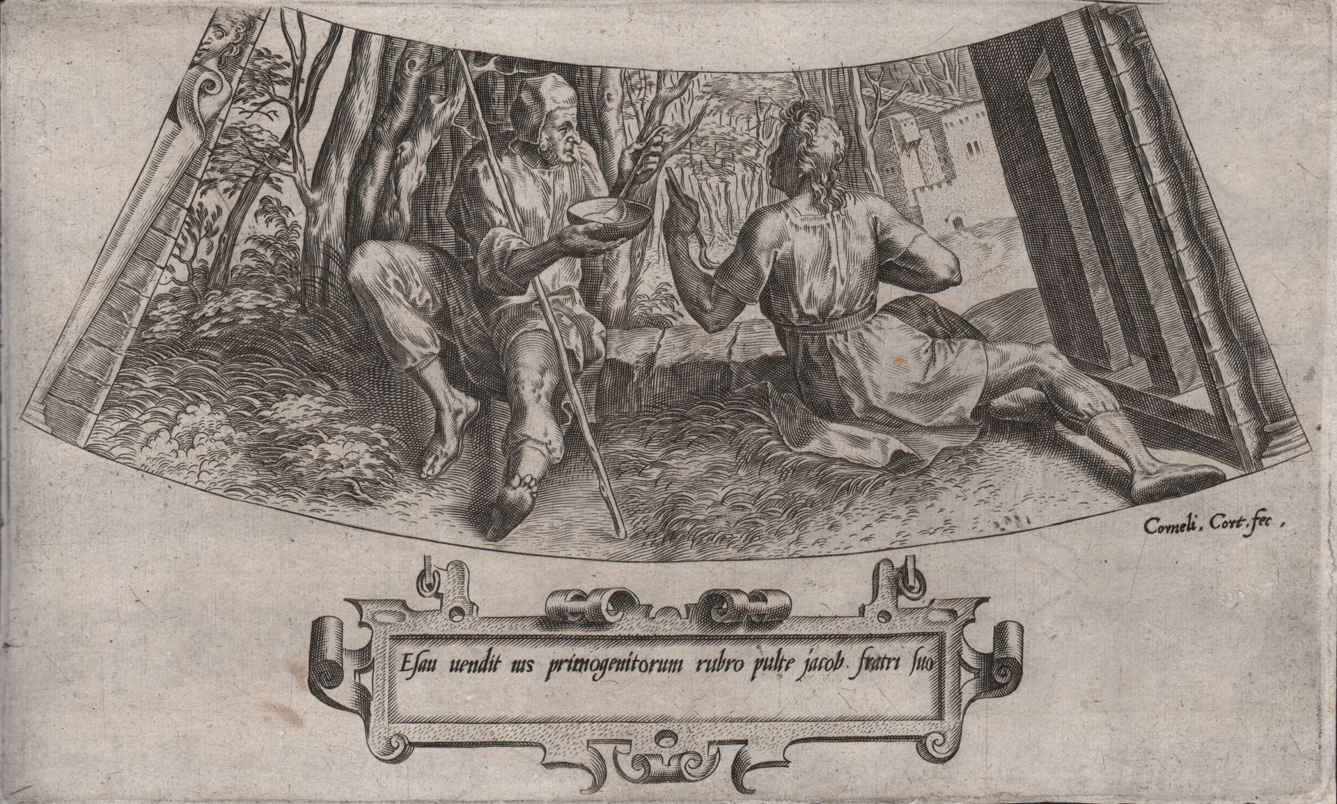 Cornelis Cort (1533-1578) Cornelis Cort (1533-1578) - Esaú vendiendo su primogen&hellip;