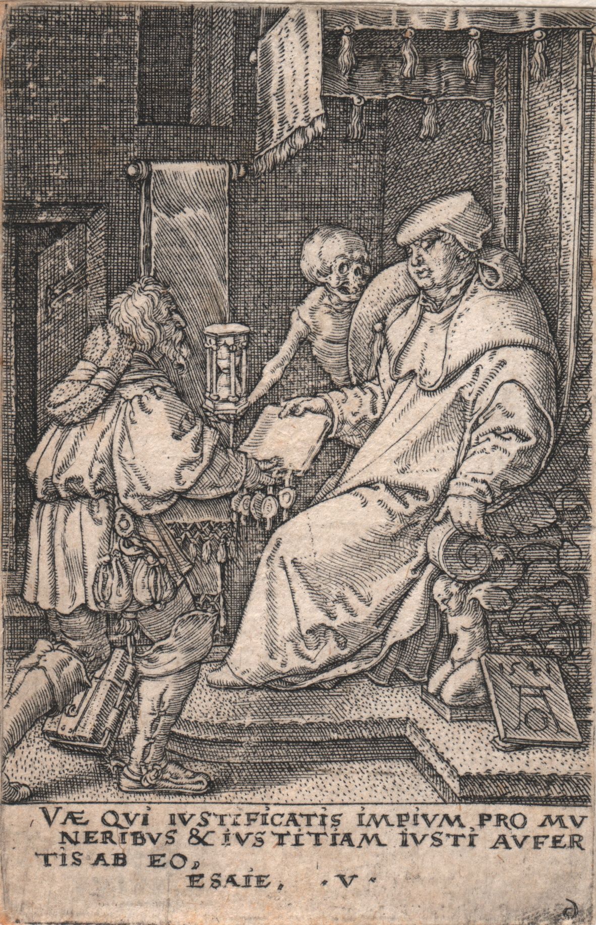 Heinrich Aldegrever (1501-1555) Heinrich Aldegrever (1501-1555) - 死亡与红衣主教/描述。 死亡&hellip;