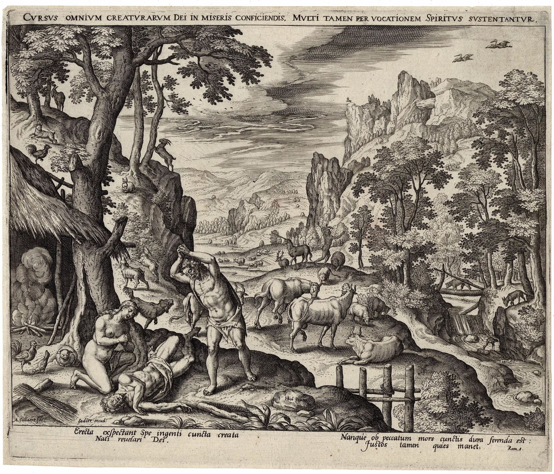 Hans Bol (1534-1593), Adriaen Collaert (1560-1618), Sadeler 汉斯-波尔，阿德里安-科勒特，该隐杀害亚&hellip;