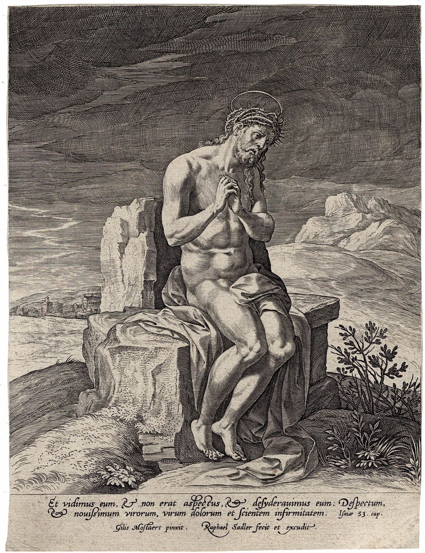 Raphael Sadeler(1560-1632), Gillis Mostaert (1534-1598) 拉斐尔-萨德勒，吉利斯-莫斯塔特，石头上的基督/&hellip;