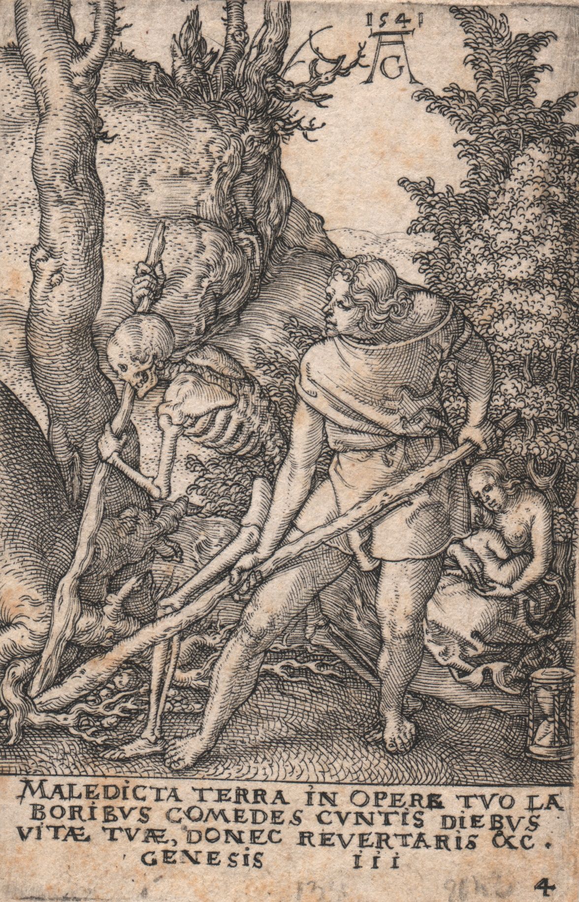 Heinrich Aldegrever (1501-1555) Heinrich Aldegrever (1501-1555) - Adamo che ara &hellip;