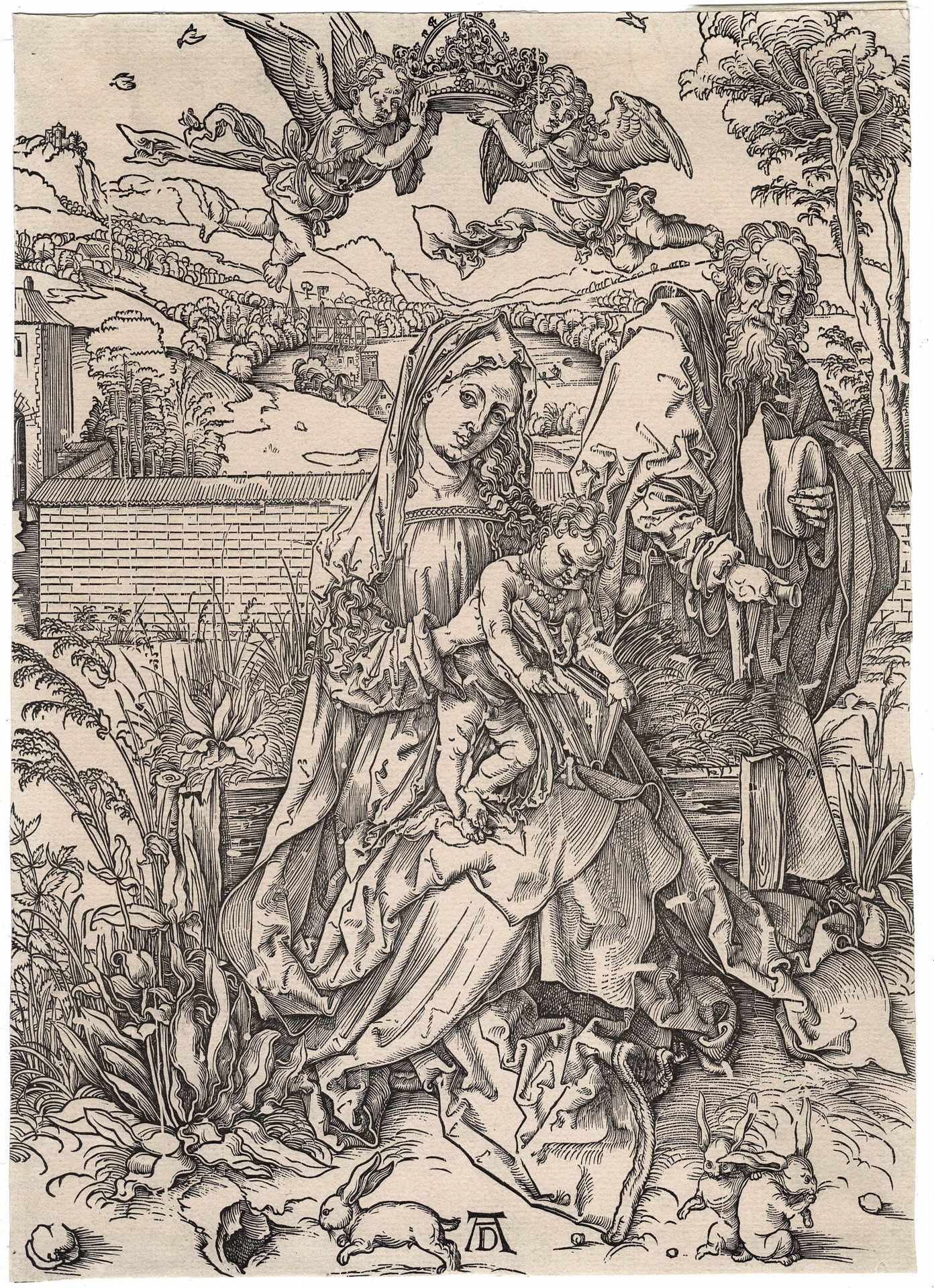 Albrecht Dürer (1471-1528) Albrecht Durer, la madonna con i conigli / Descrizion&hellip;