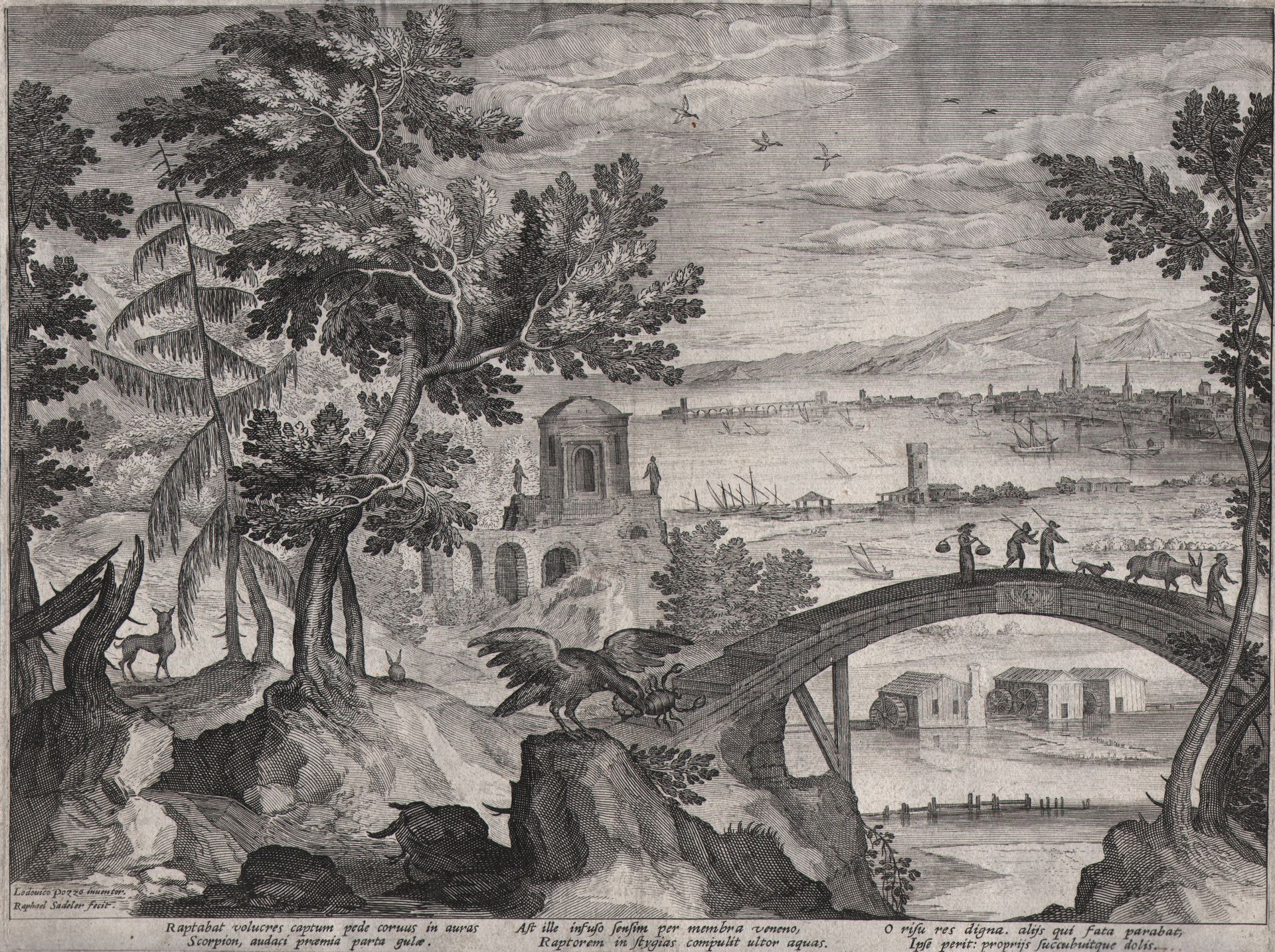 Raphael Sadeler (1560-1632) 拉斐尔-萨德勒（1560-1632）--鹰杀蝎子/Pozzoserrato/描述。 这幅雕版画展示了伊索&hellip;