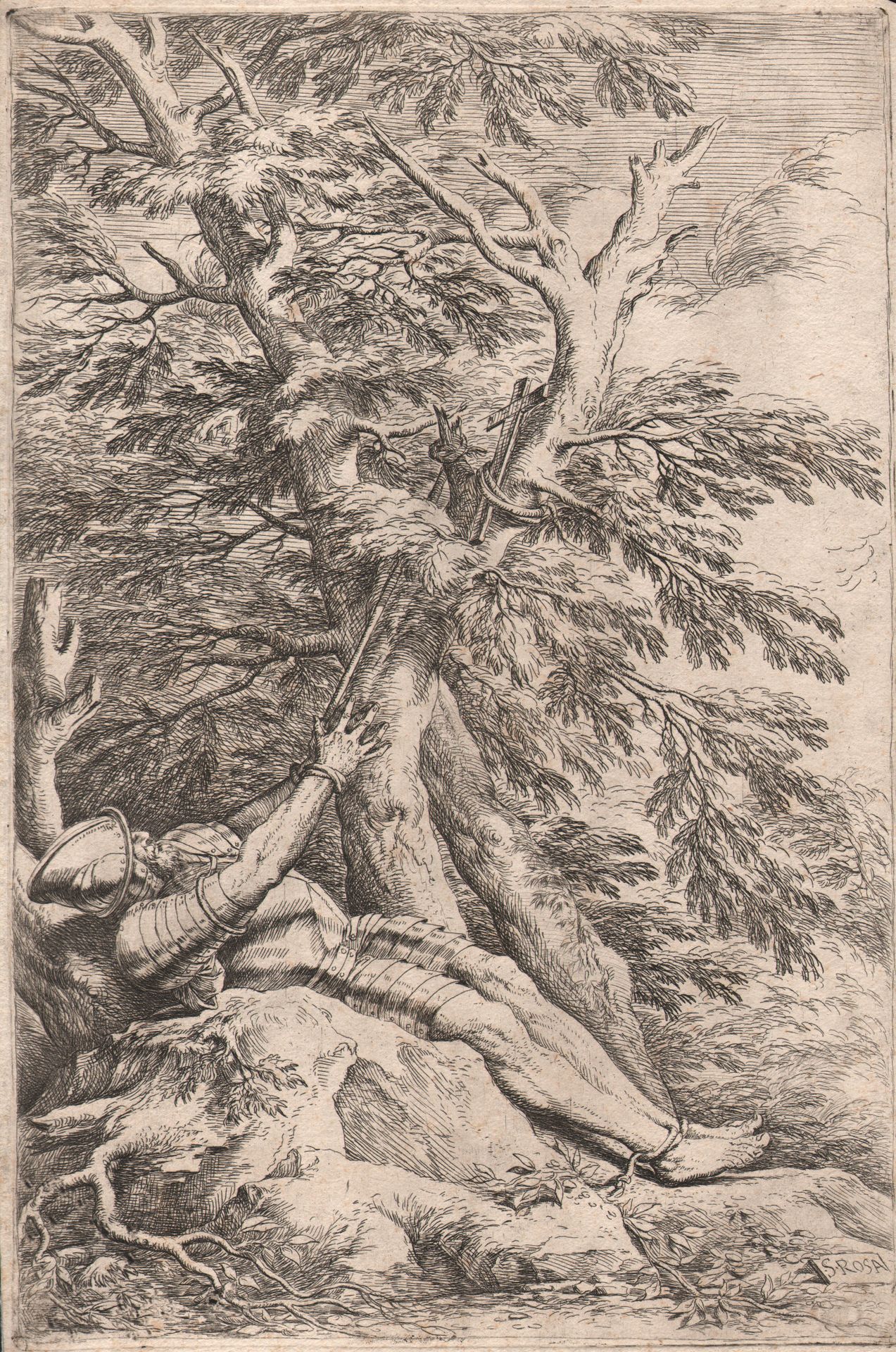 Salvator Rosa (1615-1673) Salvator Rosa (1615-1673) - Maleval的圣威廉/描述。 Maleval的圣威&hellip;
