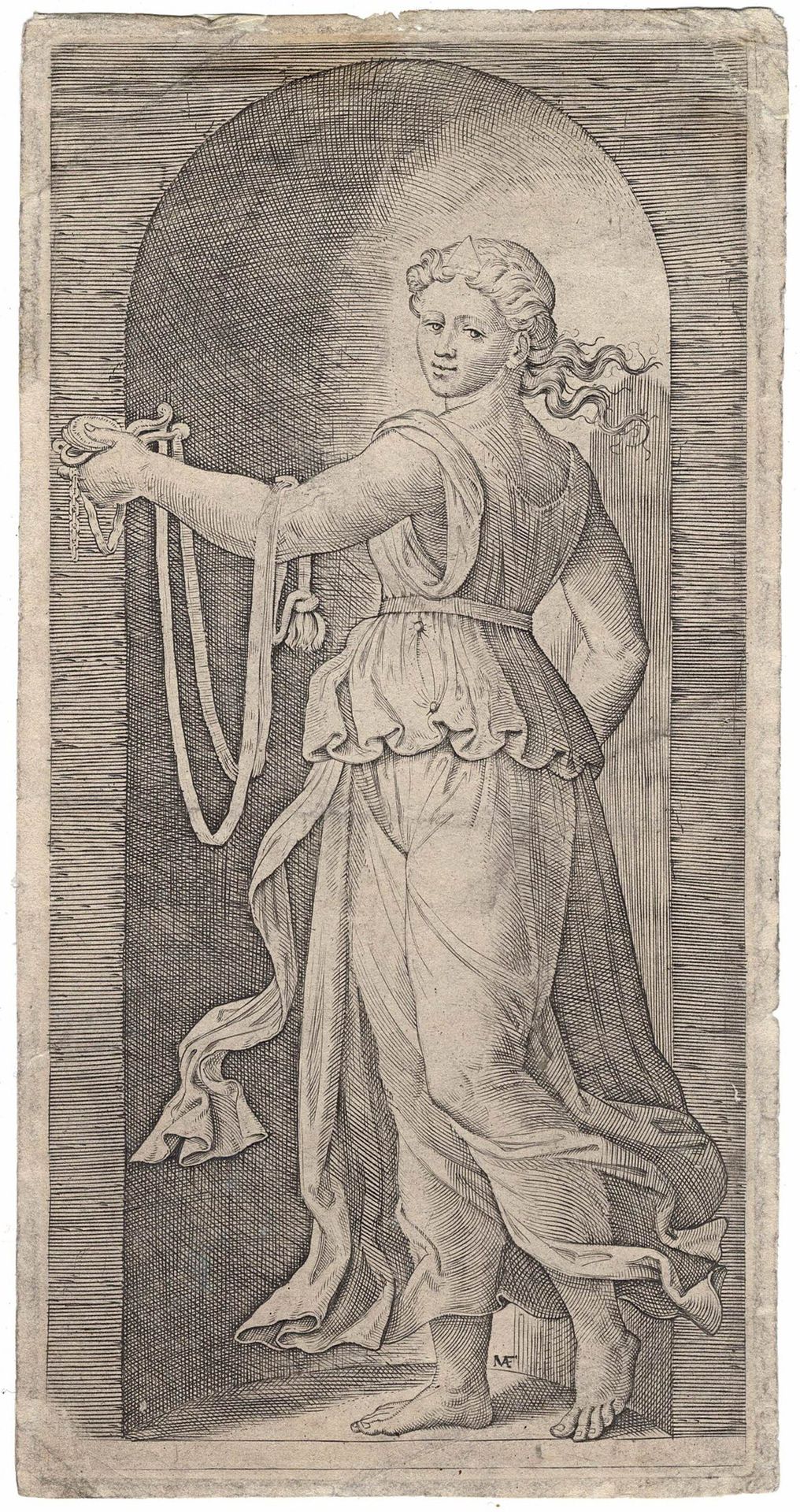Marcantonio Raimondi (1470-1534), Raphael (1483-1520) 马坎托尼奥-雷蒙迪，节制/描述。 Temperant&hellip;