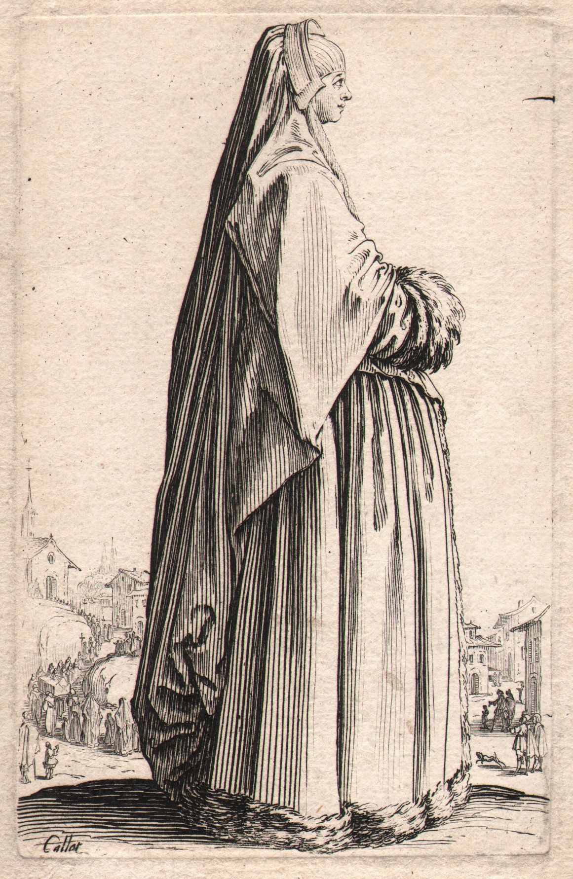 Jacques Callot (1592-1635) Jacques Callot (1592-1635) - La Noblesse, Femme aux m&hellip;