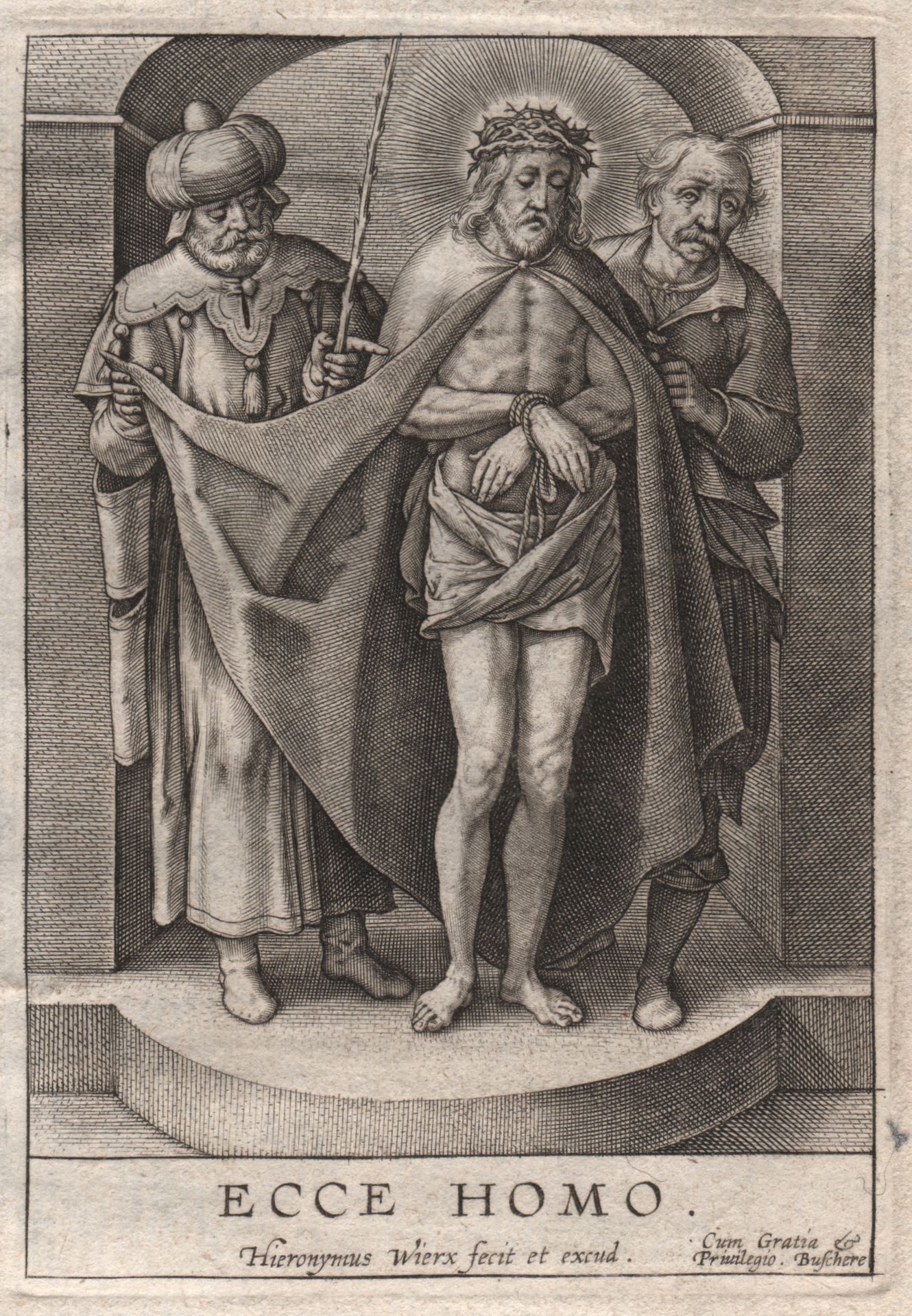 Hieronymus Wierix (1553-1619) Hieronymus Wierix (1553-1619)- Ecce Homo / Descriz&hellip;