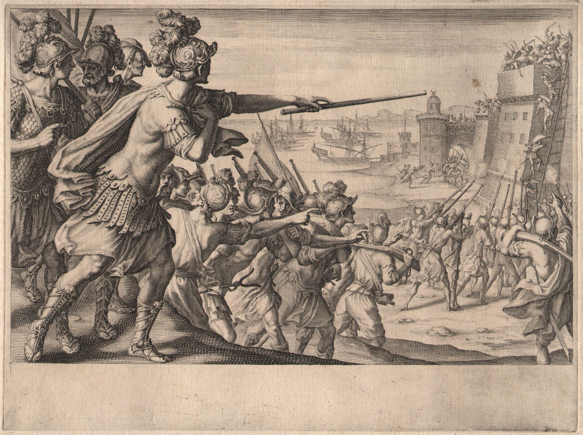 Jacques Callot (1592-1635) 雅克-卡洛特（1592-1635）--费迪南-德-美第奇攻占博纳/描述。 斐迪南一世-德-美第奇的生活。捕&hellip;