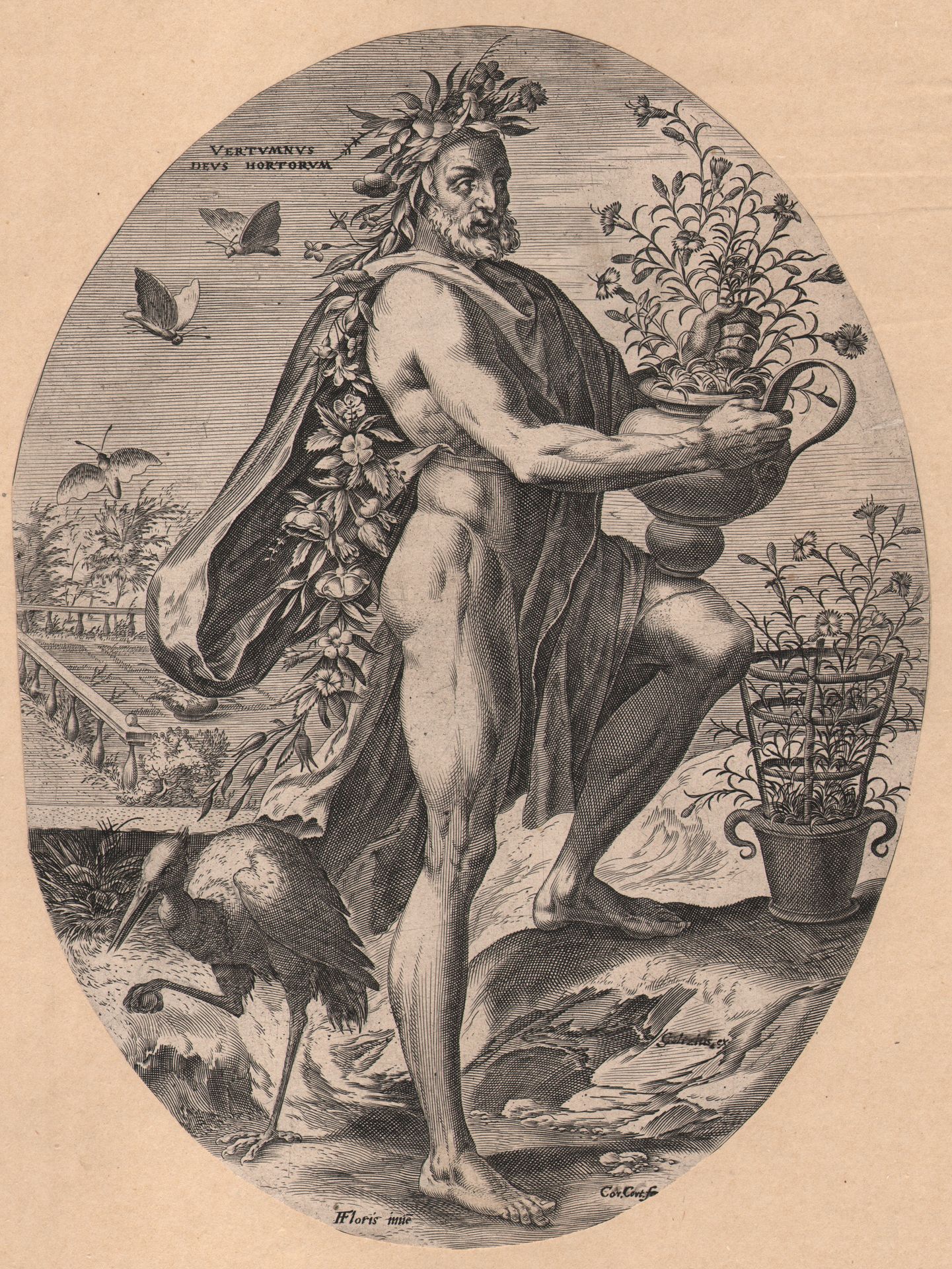 Cornelis Cort (1533-1578) 科内利斯-科尔特（1533-1578）--Vertumnus牧神/描述。 由弗兰斯-弗洛里斯（151--15&hellip;