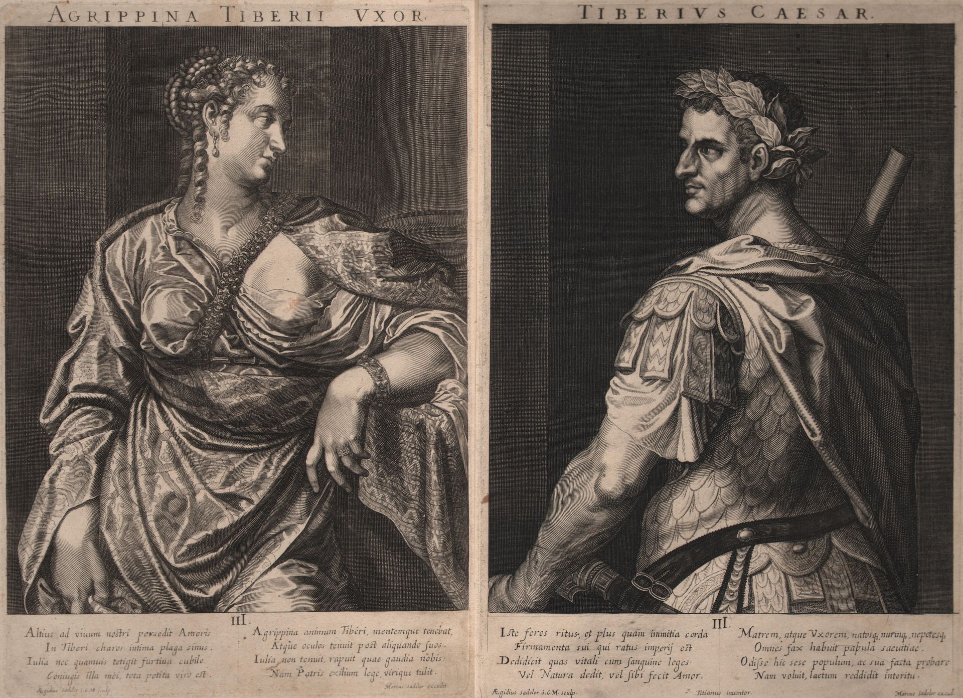 Aegidius Sadeler (1570-1629) Tiberius Caesar and his wife - Aegidius Sadeler aft&hellip;