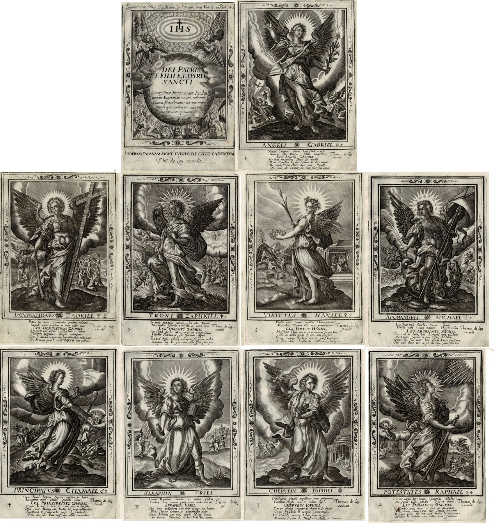 Thomas de Leu (1555-1612) Thomas de Leu - Série des Archanges en 10 gravures / D&hellip;