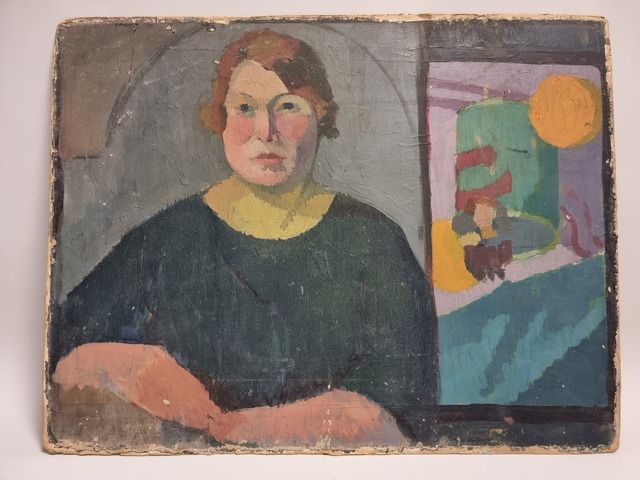 Null Henri GUILLOT (1895-1982). Portrait de femme devant une fenêtre. Huile sur &hellip;