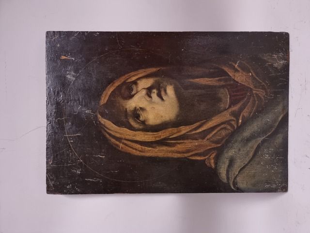Null Ecole française XIXème. Vierge de douleur. Huile sur bois. 37 x 24 cm. On y&hellip;