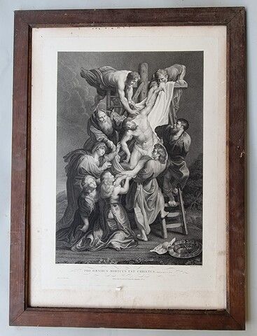 Null 宗教信仰。Jean THOUVENIN (1765-约1828)在Pierre-Paul RUBENS之后。从十字架上下来，1818年。72 x 49&hellip;