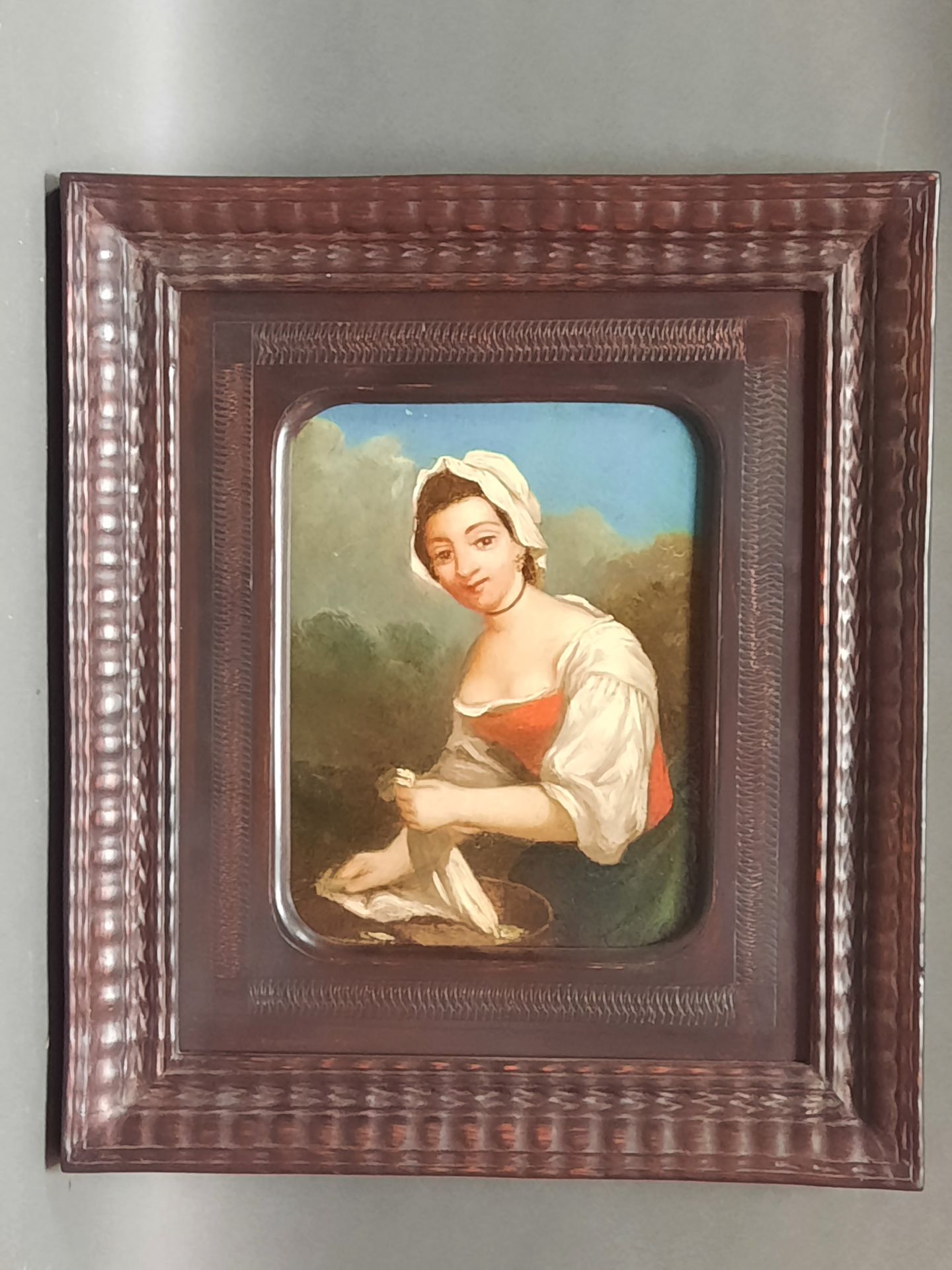 Null 19世纪末的佛兰德学校

一个女人的画像

板面油画，无签名

21 x 16 cm

鉴定：巴黎SASU Expertises Tellier, M&hellip;