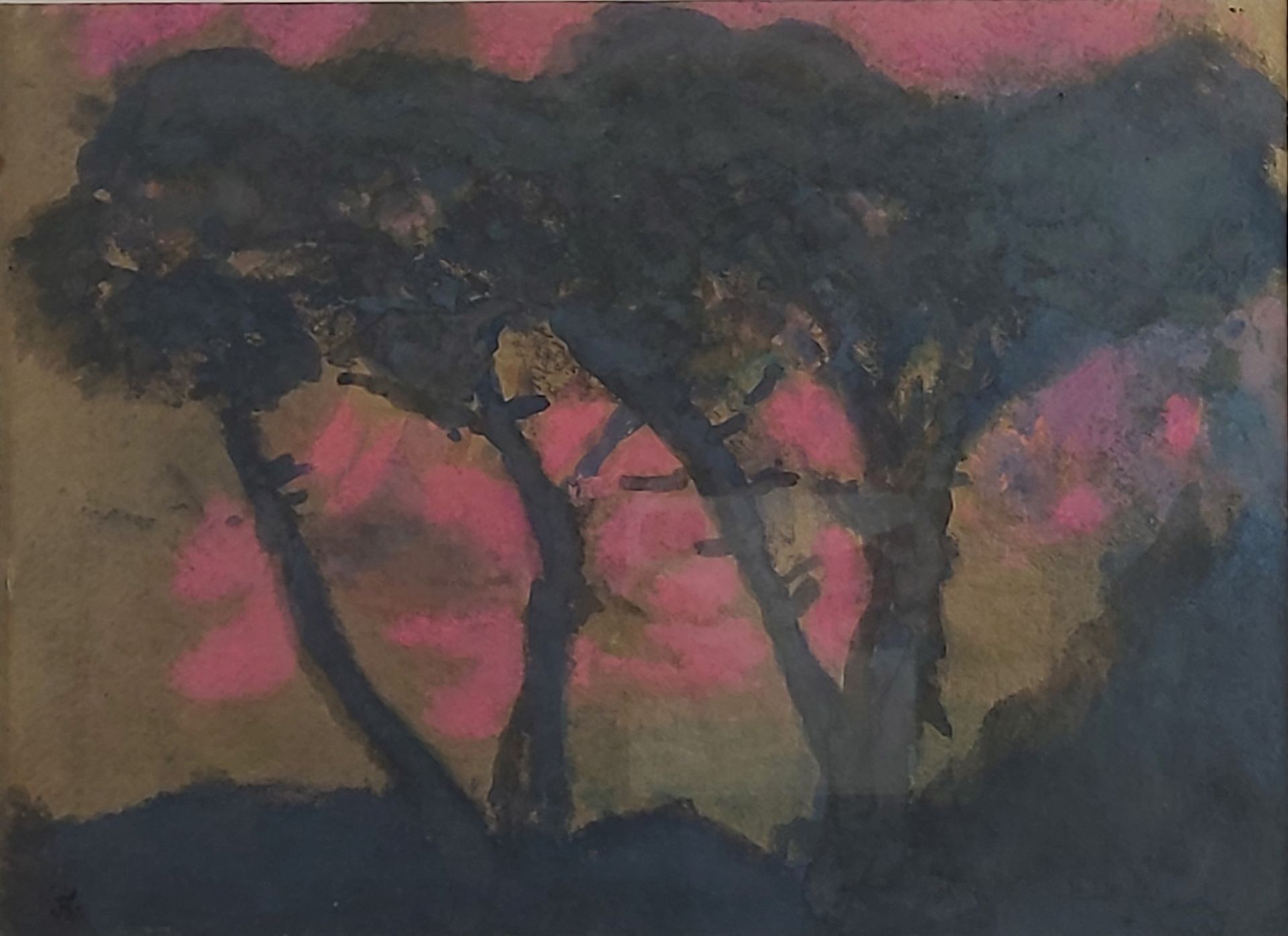 Null 
Jean-Francis AUBURTIN (1866-1930). Varengeville, pins noirs au soleil couc&hellip;