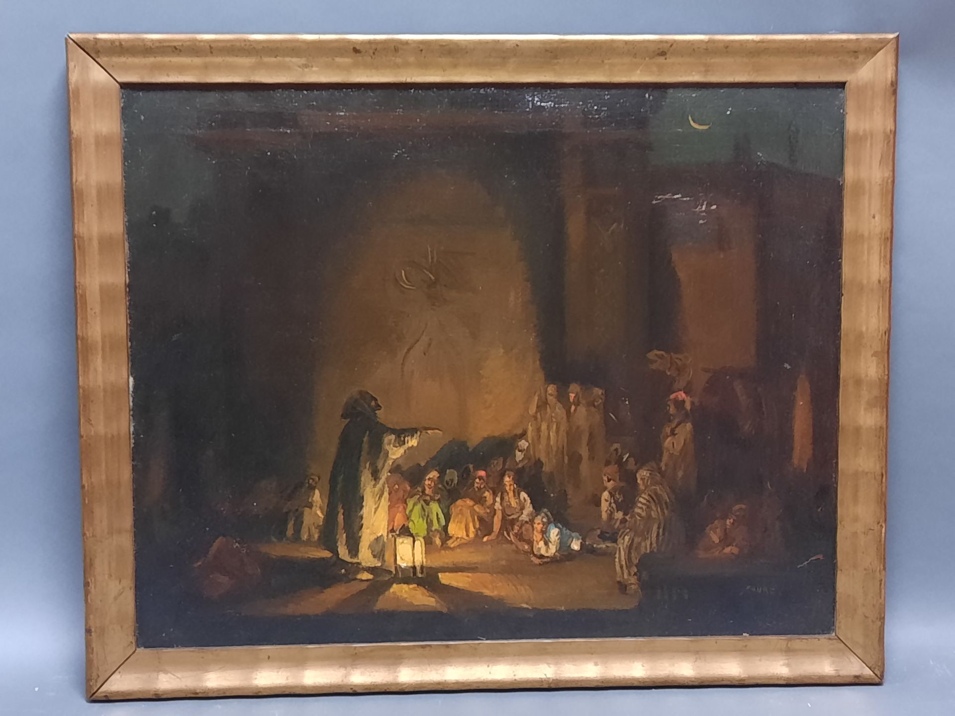 Null 阿芒杜斯-法尔（1874-1931）。魔术师。右下角有签名的布面油画，50 x 63 cm