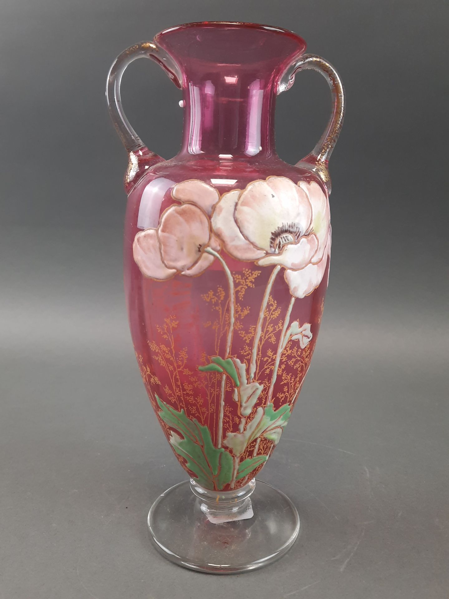 Null François-Théodore LEGRAS (1839-1916), glass factory of Montjoie. VASE with &hellip;