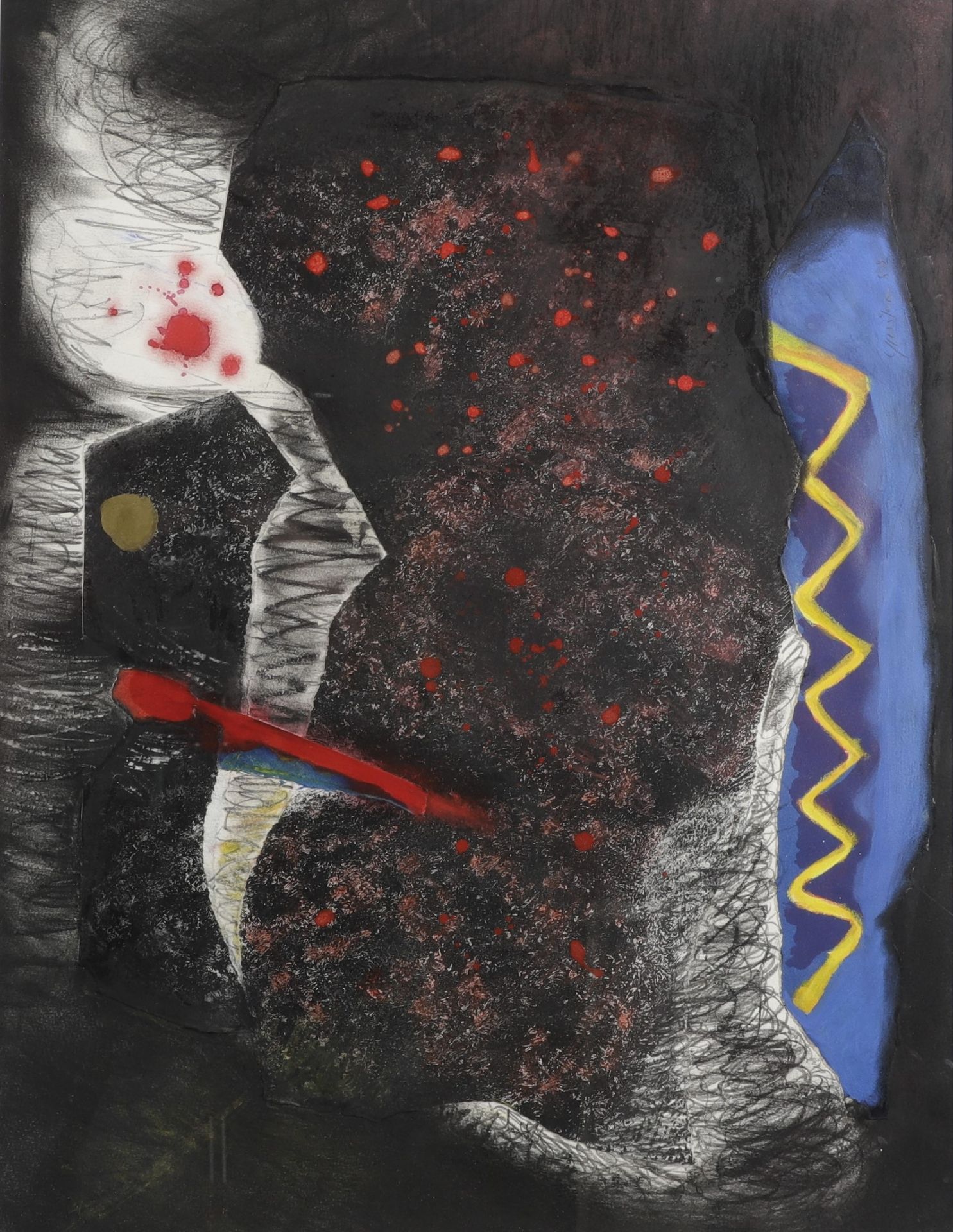Null Paul YANKO (nato nel 1968). Composizione, 1988. Collage, carboncino e gouac&hellip;