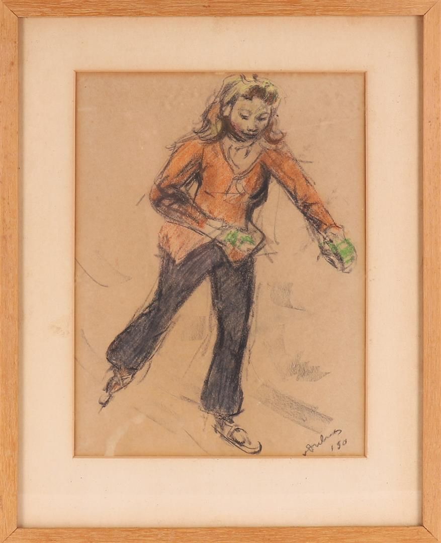 Null Dulmen Krumpelman van, Erasmus Bernardus sr (1897-1987) 'Ice skater',