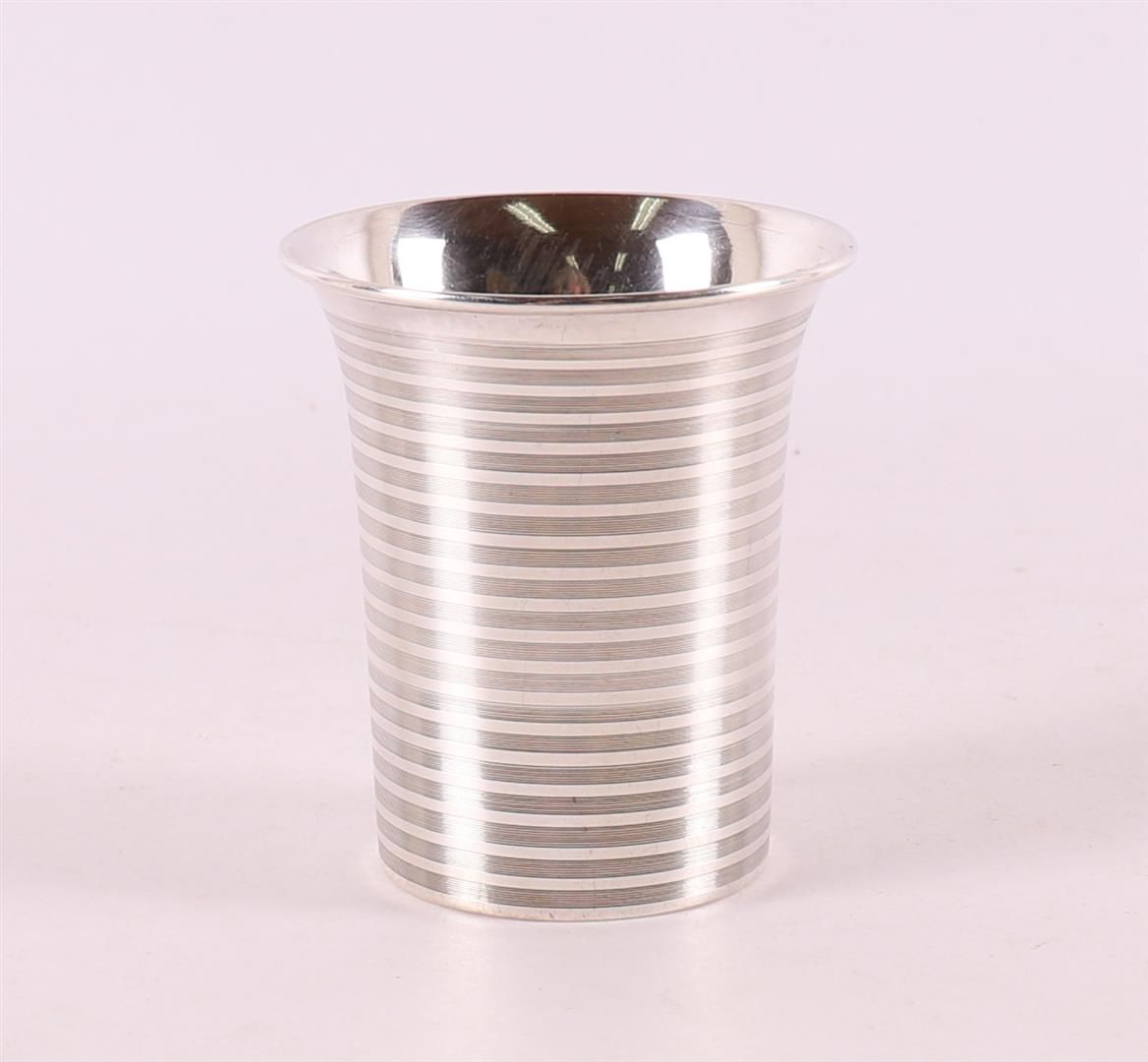 Null A 3rd grade silver birth cup, horizontal rib pattern with name shield