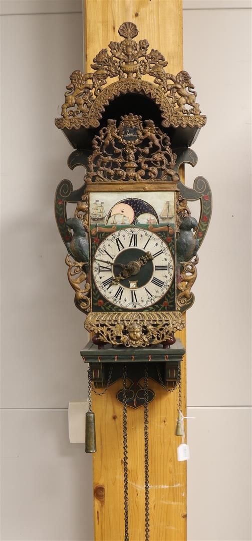Null Horloge de chaise avec indication de la lune et de la date, Groningue, 19e &hellip;