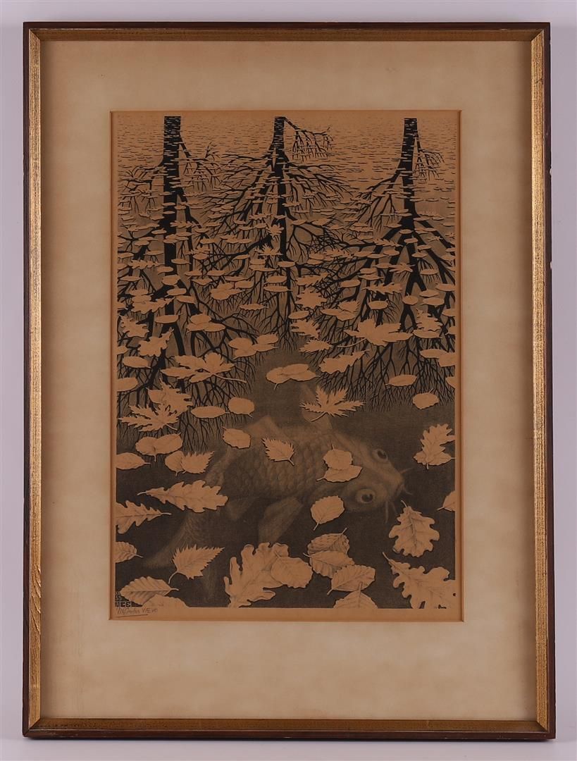 Null Escher, Maurits Cornelis (1898-1972) "Die drei Welten", unten links mit Ble&hellip;