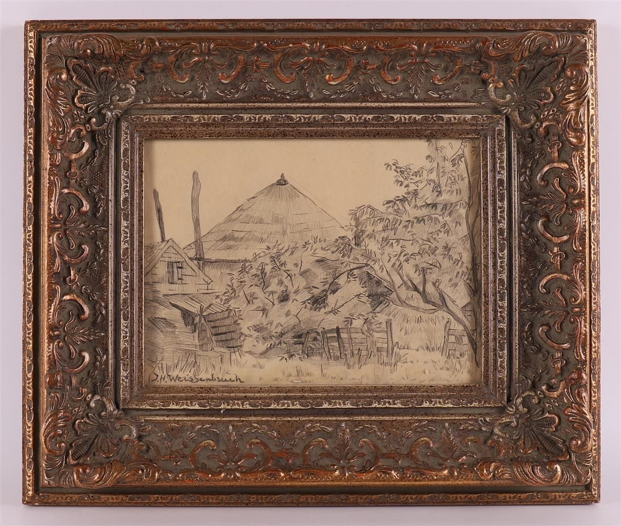 Null Weissenbruch, Hendrik Johannes(JH) (Den Haag 1824-1903) "Ansicht eines Baue&hellip;