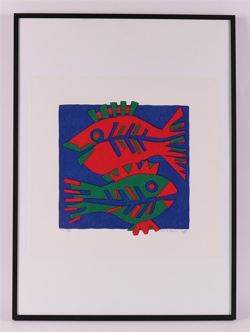 Null Wildevuur, Martje Lammigje (Maya) (Deventer 1944-2023) "Fischen", 1998, rec&hellip;