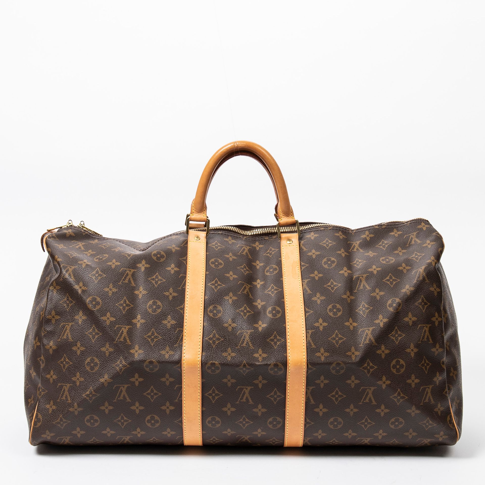 Pre-Loved Louis Vuitton Keepall 55 in Brown Monogram Can…