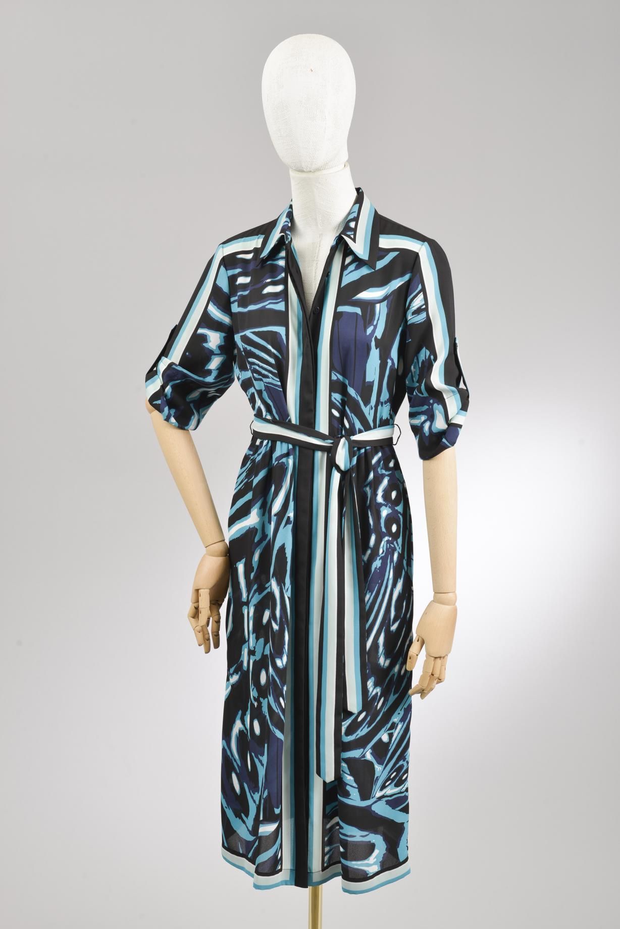 Null *尺寸L DVF - Diane Von Fürstenberg

套装包括。

-聚酯绉绸连衣裙，型号为 "DVF Sogol"，有蓝色和黑色的 "&hellip;