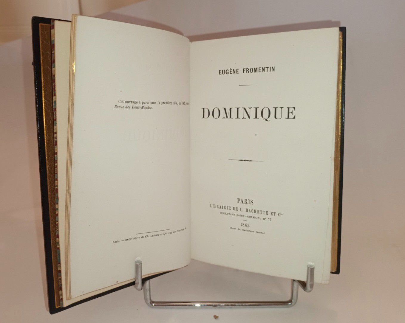 Null 
FROMENTIN (Eugène) Dominique. Paris, Hachette, 1863.

In-8. Reliure de Mar&hellip;