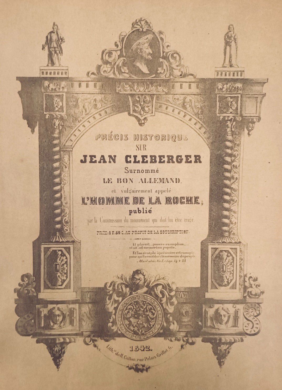 Null 
MARNAS (Jean). Précis Historique sur Jean Cléberger surnommé Le Bon Allema&hellip;