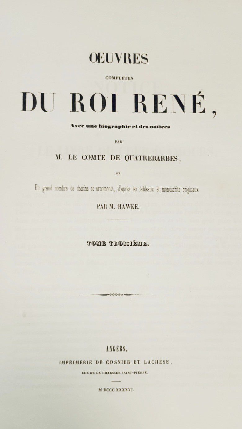 Null 
D'ANJOU (René Ier). Œuvres complètes du Roi René. Avec une biographie et d&hellip;