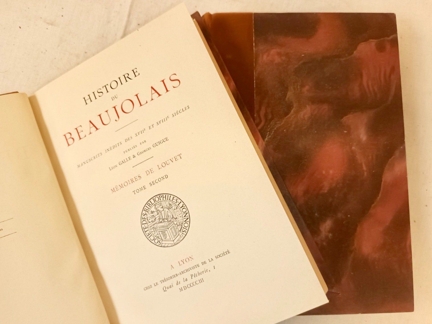 Null 
LOUVET (Pierre). Histoire du Beaujolais. Manuscrits inédits des XVIIè et X&hellip;