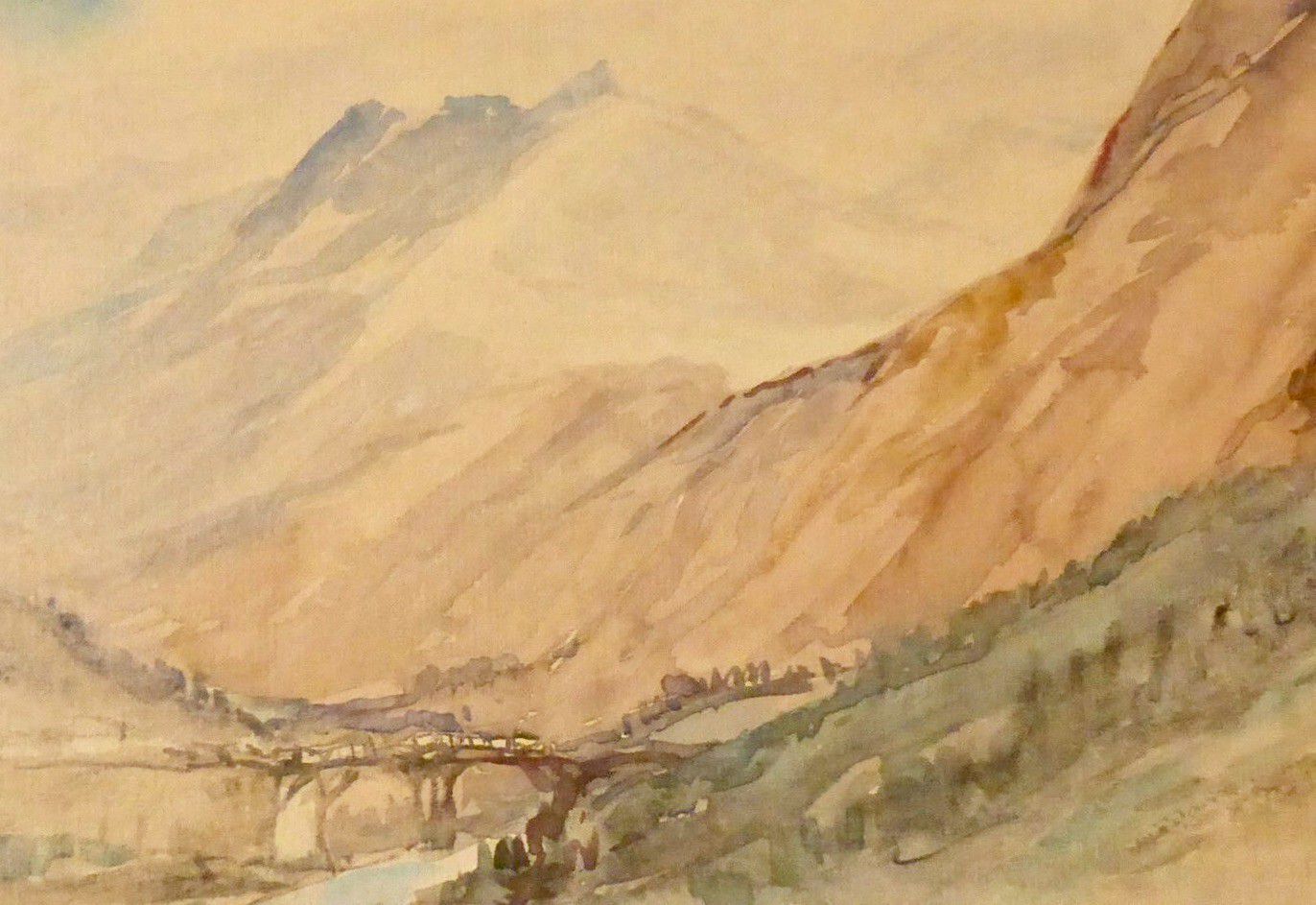 Null 
DREVET (Joannès). Paysage savoyard 1928.

Aquarelle, non localisée, signée&hellip;