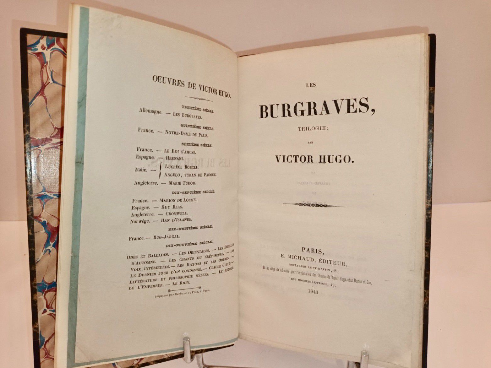 Null 
HUGO (Victor) Les Burgraves. Trilogie, par Victor Hugo. Paris, Michaud, 18&hellip;
