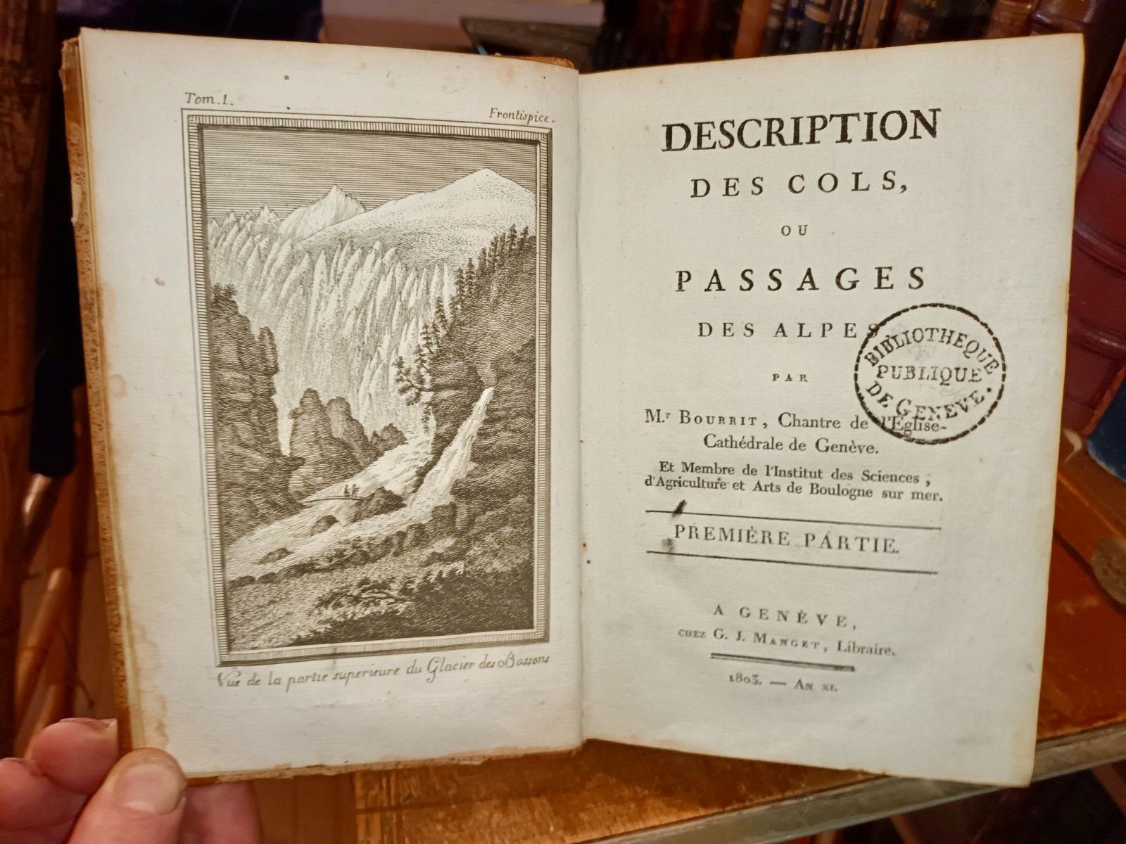 Null 
BOURRIT (Marc-Théodore). Description des cols ou passages des Alpes. A Gen&hellip;
