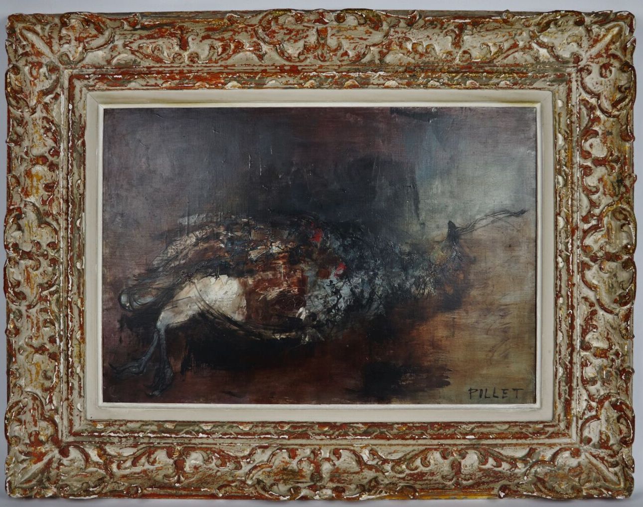 Null 让-波利特（生于1929年）。

有鹧鸪的静物。

布面油画，右下方有签名。

背面有副署，日期为1958年。

高_38,5厘米，宽_55厘米