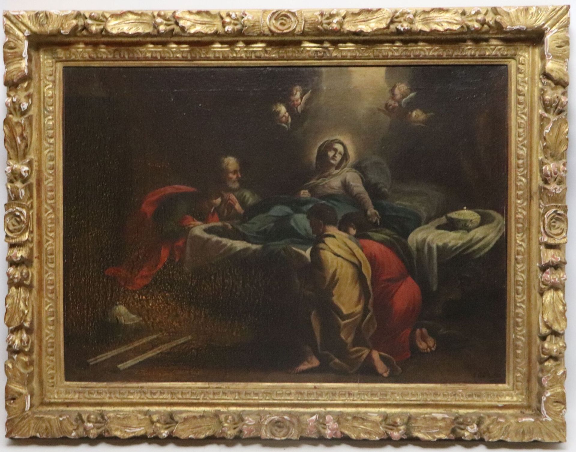 Null Carlo MARATTA (1625-1713), d'après.
La mort de la Vierge.
Huile sur toile.
&hellip;