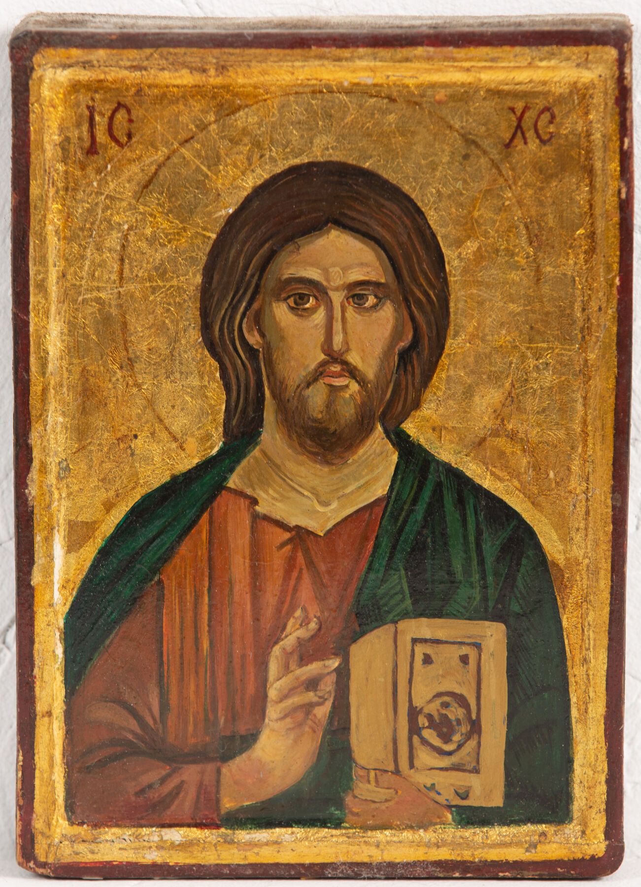 Null Scuola russa del XX secolo.
Cristo Pantokrator.
Icona.
H_20 cm L_14 cm