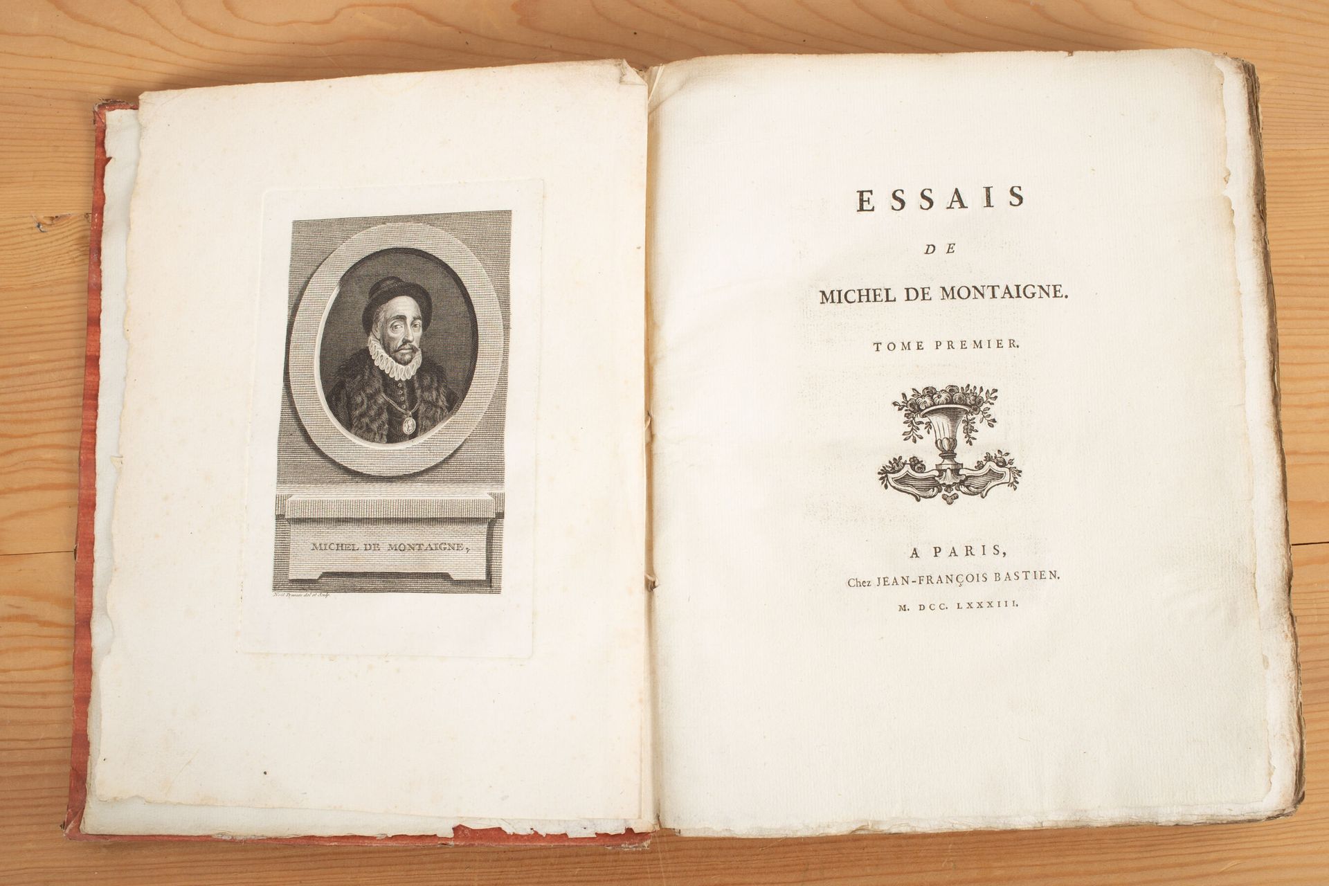 Null MONTAIGNE.
Essais. Paris, Bastien, 1783. 3 vol. In-4, non rogné, cartonnage&hellip;