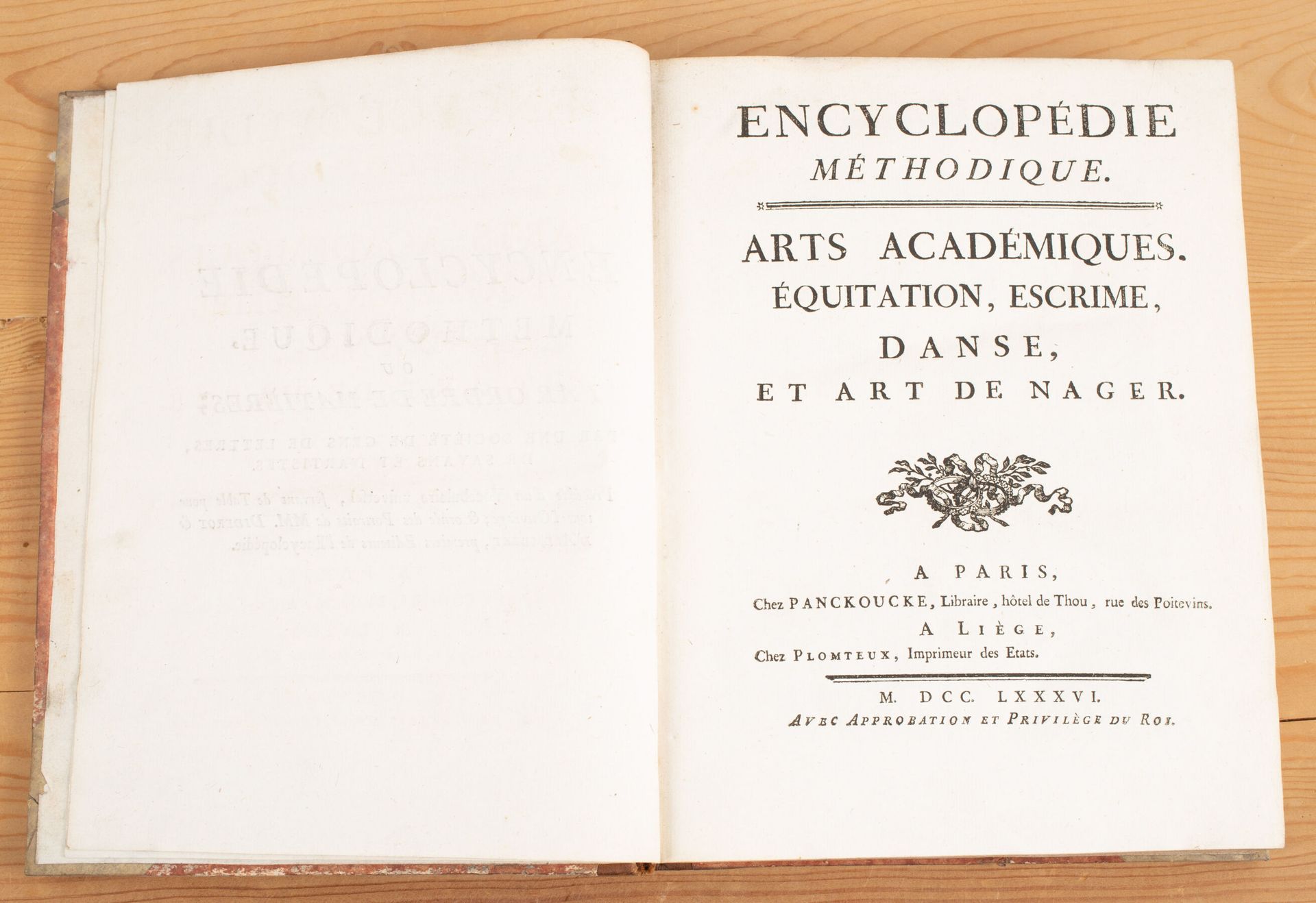 Null 术语百科全书。 
Arts académiques, Paris, Panckoucke; Liège, Plomteux, 1786. 4开本，半棕&hellip;