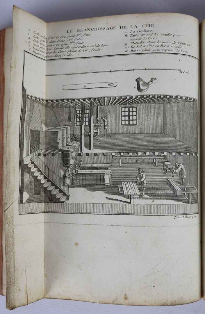 Null 新乡村之家》。巴黎，德桑，1768年。2卷，4开本，小牛皮，书脊有装饰神经。
正面插图和37张图片。装订时出现磨损和错位。