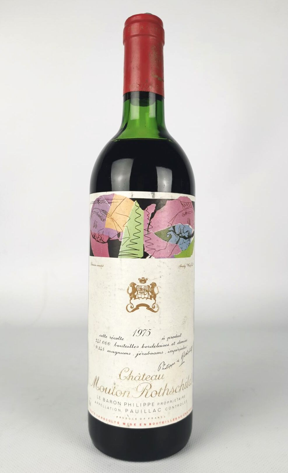 Null 木桐酒庄（Chateau Mouton Rothschild）。
年份：1975年。
1瓶，E.