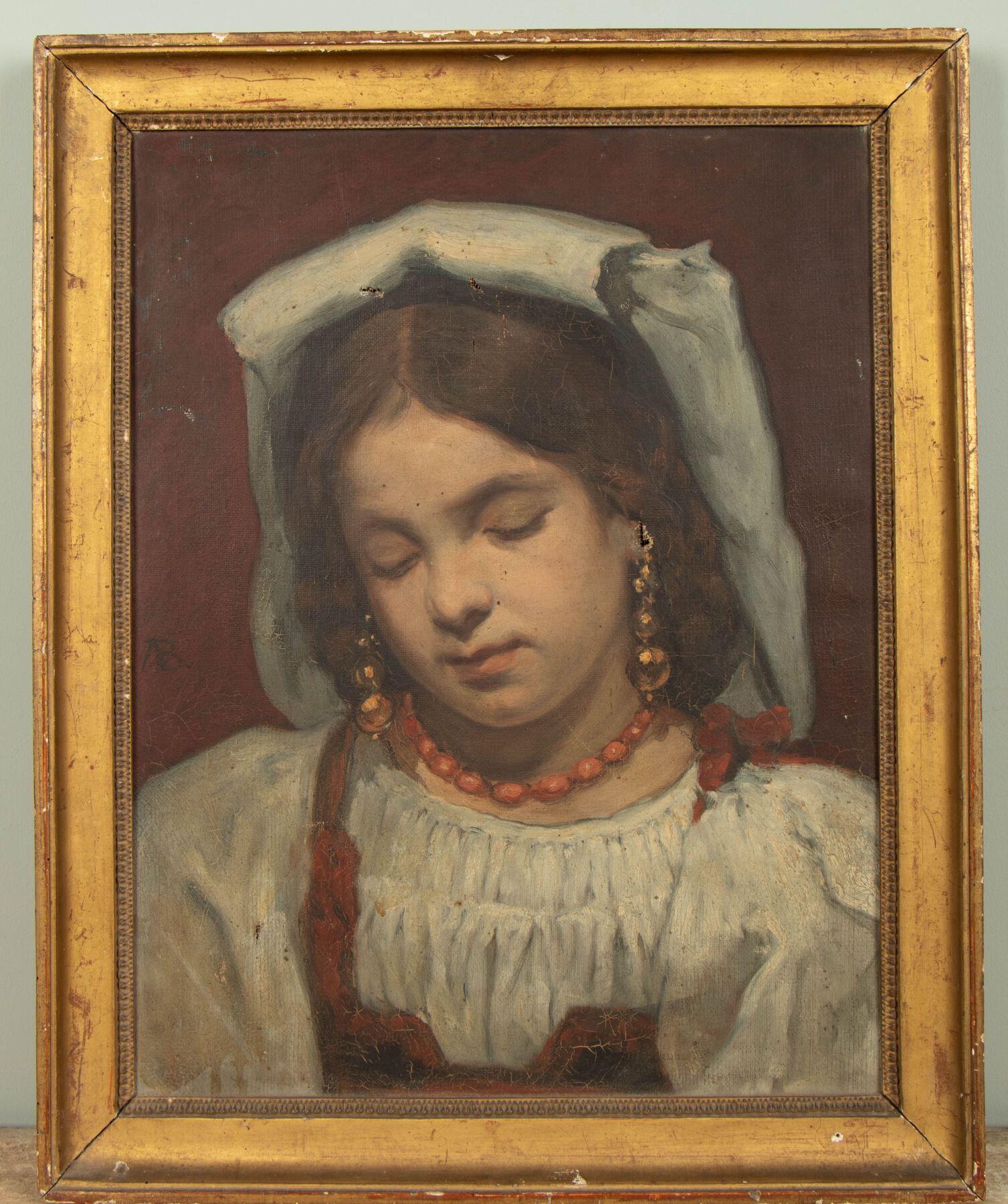 Null École française du XIXème siècle.
Portrait de jeune femme.
Huile sur toile,&hellip;