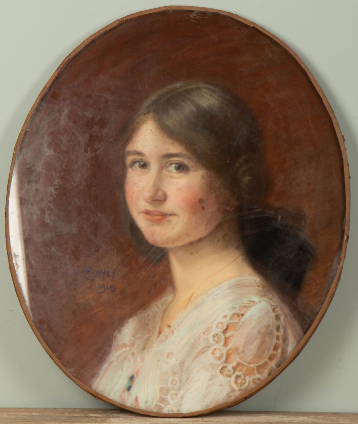 Null Maurice POINT (1875-1953).
Portrait de femme.
Pastel sur papier, signée "M.&hellip;