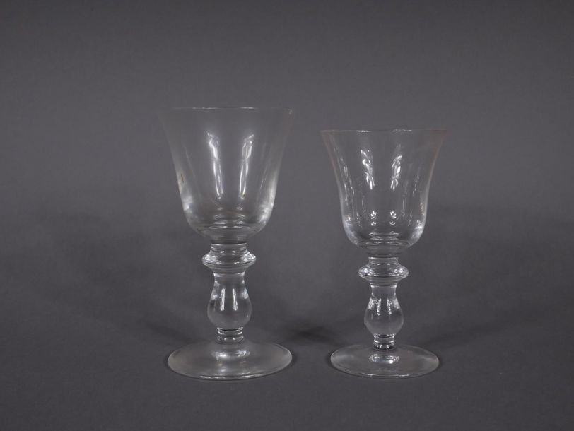 Null CRISTALLERIE SCHNEIDER 
	Service de verre « Sully uni » en cristal blanc se&hellip;