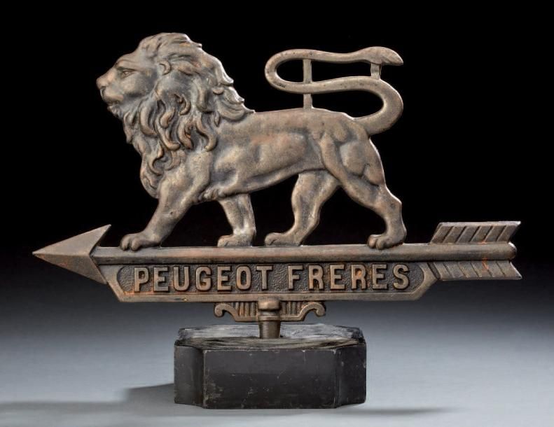 Justin BLAZER «Lion Peugeot Frères» Lion marchant sur une flèche, dessiné en 185&hellip;
