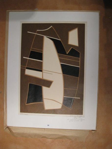MAGNELLI Alberto (1888-1971) "Composition" Lithographie sur papier japon nacré S&hellip;